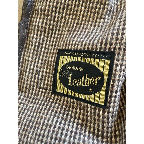 Vtg Van Cort Leather Bomber Jacket USA Made Light Brown Sz L 80s Stranger Things - Picture 14 of 16